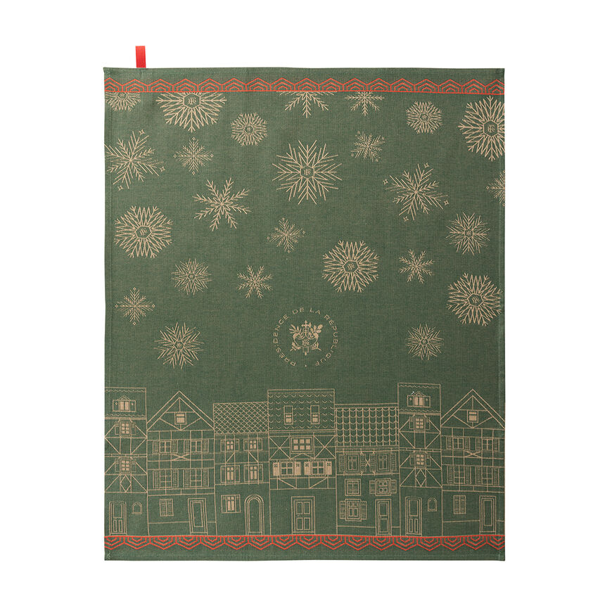 Tea Towel Village de no&euml;l &Eacute;lys&eacute;e Cotton, , hi-res image number 0